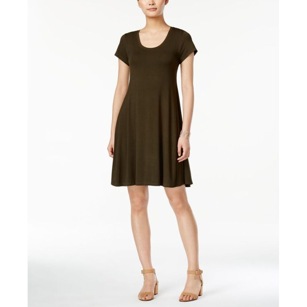 Style & Co Petite Short Sleeve A Line Dress